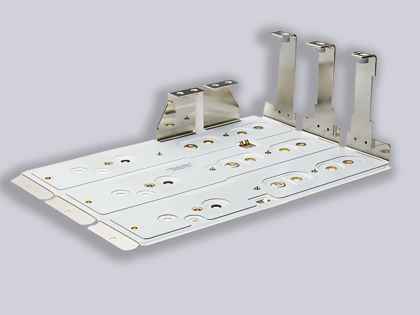 SHANYUAN battery busbar assembly with gold-plated connectors and mounting studs