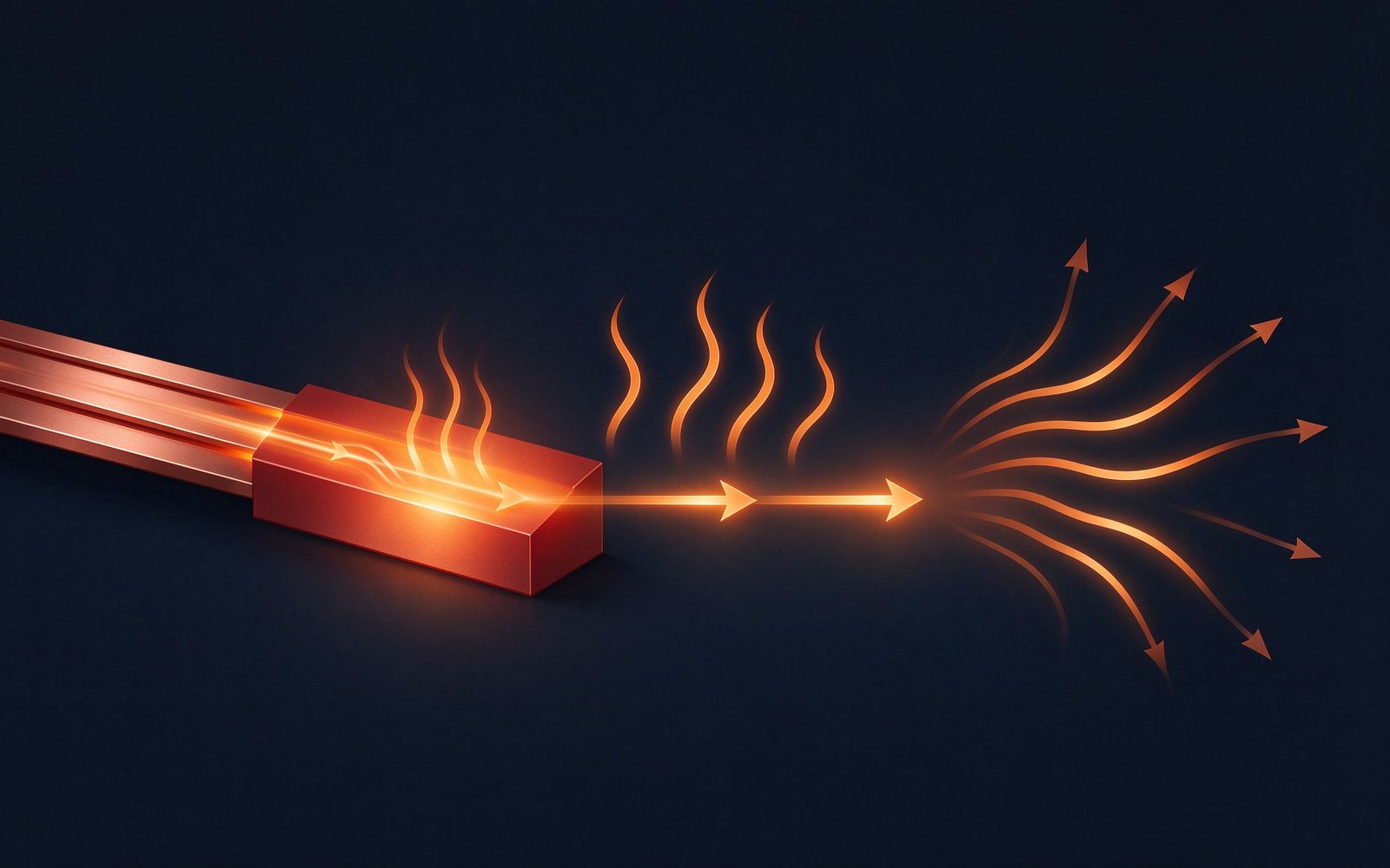 Diagram of the conduction–convection–radiation thermal path